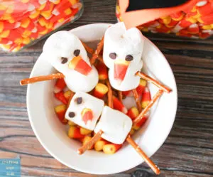 halloween snowman snacks