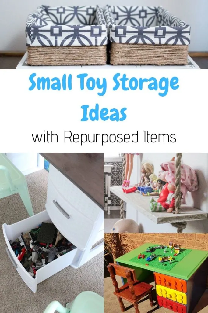 Small Toy Storage Ideas from Repurposed Items