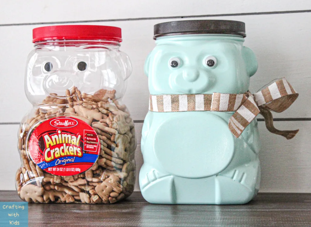 animal cracker bear jug repurposed