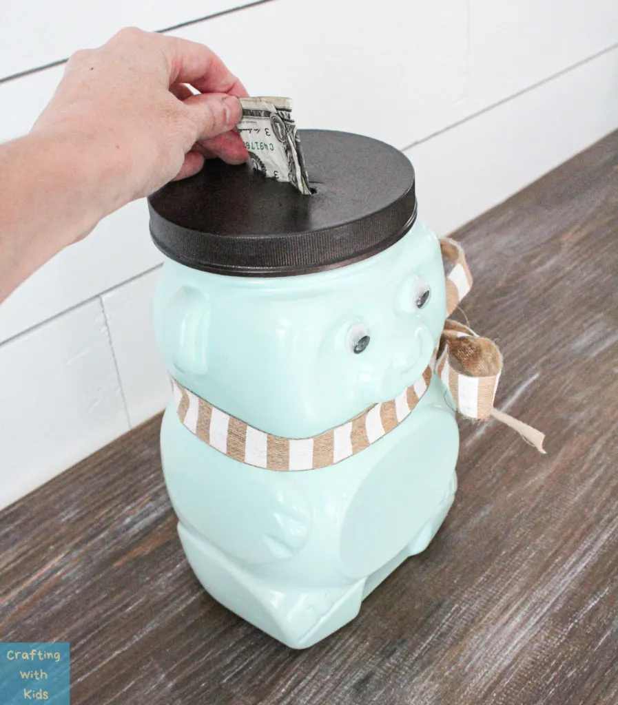 Animal Cracker Bear Jug turned piggy bank