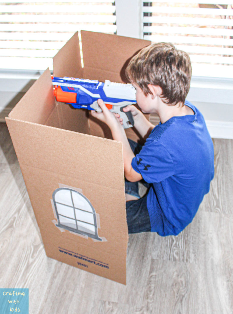 Nerf Gun Games with Nerf Targets from Household Items
