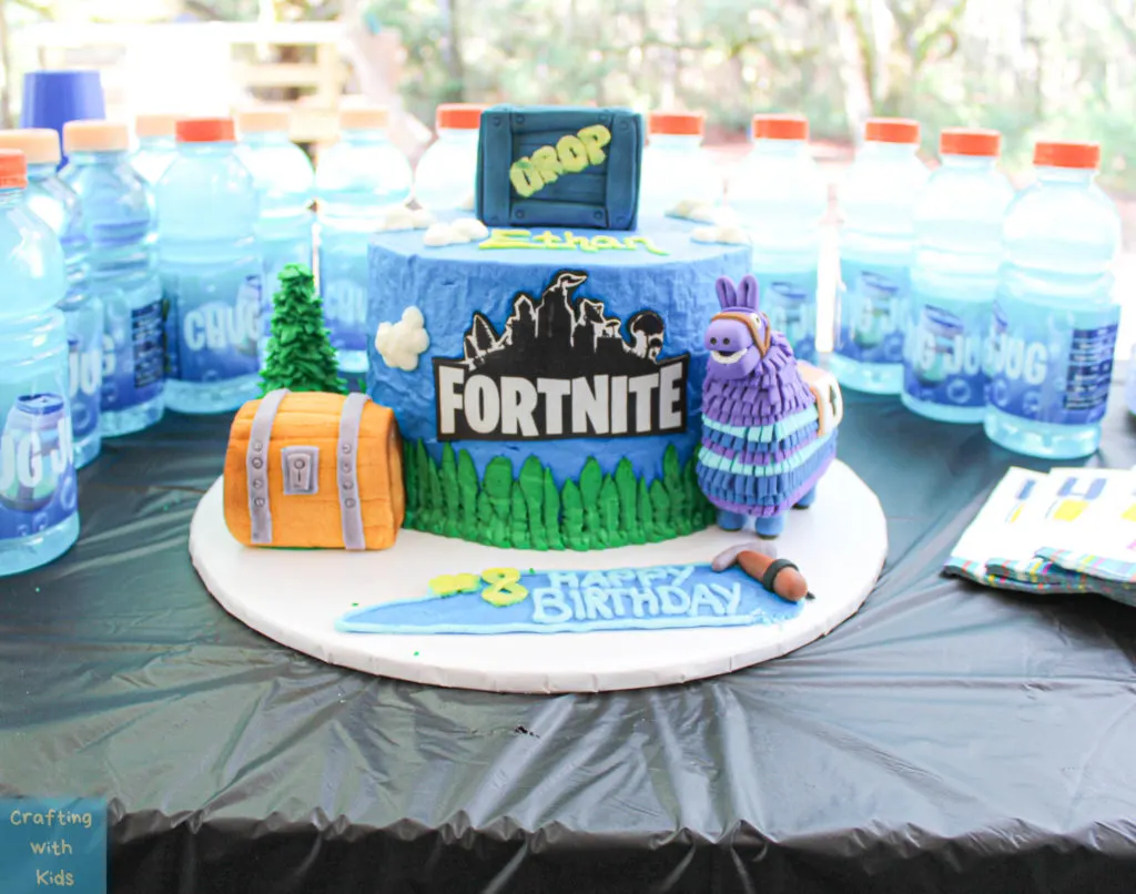 Fortnite Theme Water Bottle Labels Supply Drop Tilted Towers Lama First Aid  Kit Chug Jug baby shower 1st birthday party decorations supplies