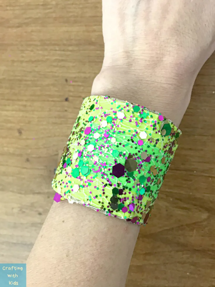 DIY Mardi Gras Cuff Bracelet