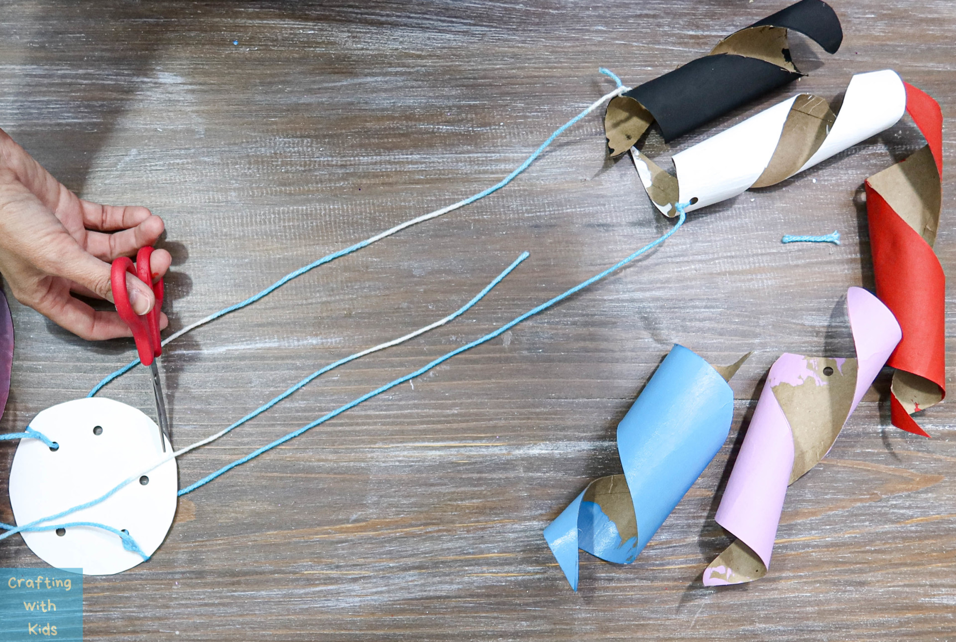 Easiest Toilet Paper Roll Wind Chimes from Toilet Paper Tubes