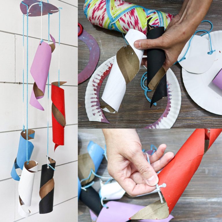 Easiest Toilet Paper Roll Wind Chimes from Toilet Paper Tubes