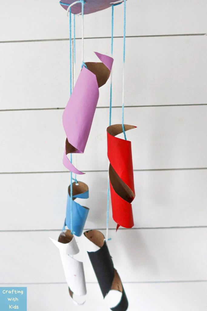 toilet paper roll wind chime