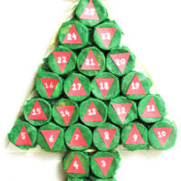 Advent Calendar Christmas tree from paper towel or toilet paper rolls