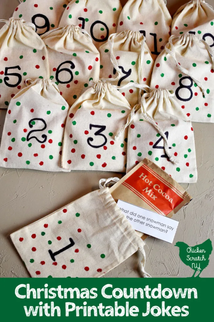 DIY Christmas countdown with jokes