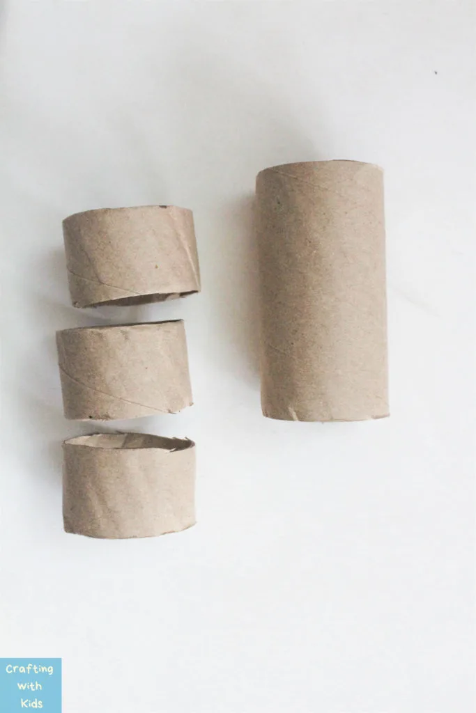 toilet paper rolls cut for advent calendar