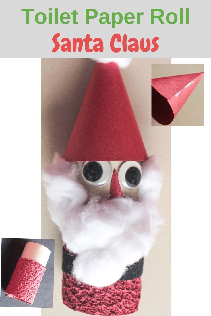 Toilet Paper Roll Santa Claus for an Easy Christmas Craft