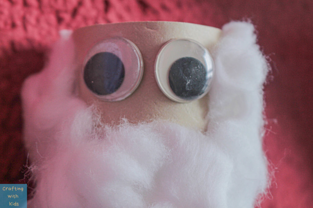 toilet paper roll Santa Claus googly eyes