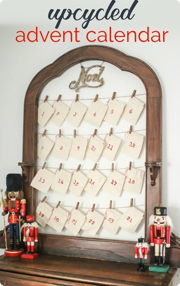 Reusable advent calendar from a frame