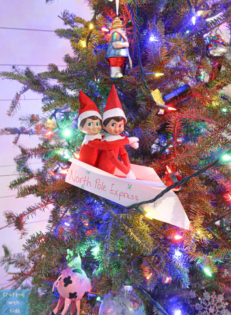 Elf on the shelf goodbye plane; north pole express