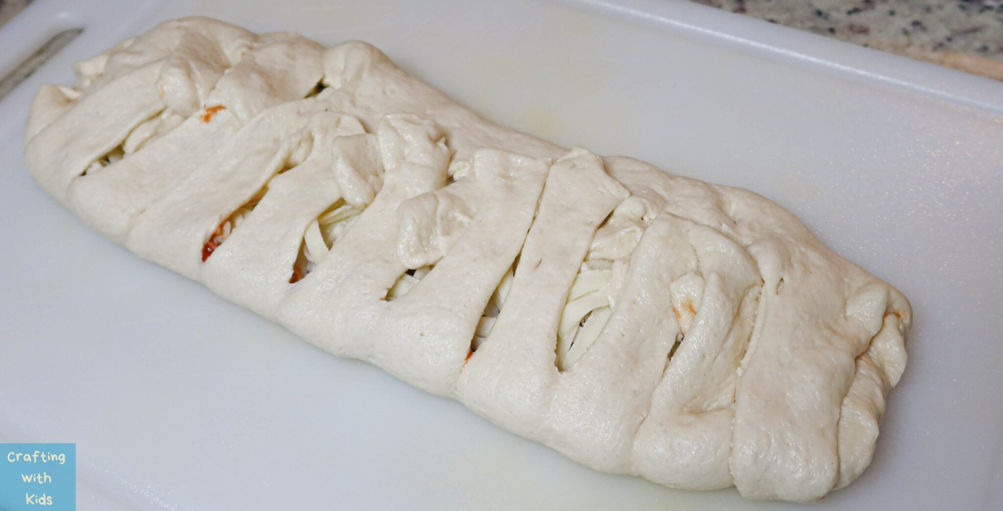 Braided Calzone Pizza with Pillsbury Pizza Dough that Kids Love to Make