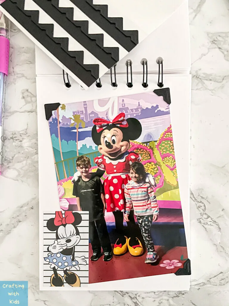 Decorating Disney Memory book with photos