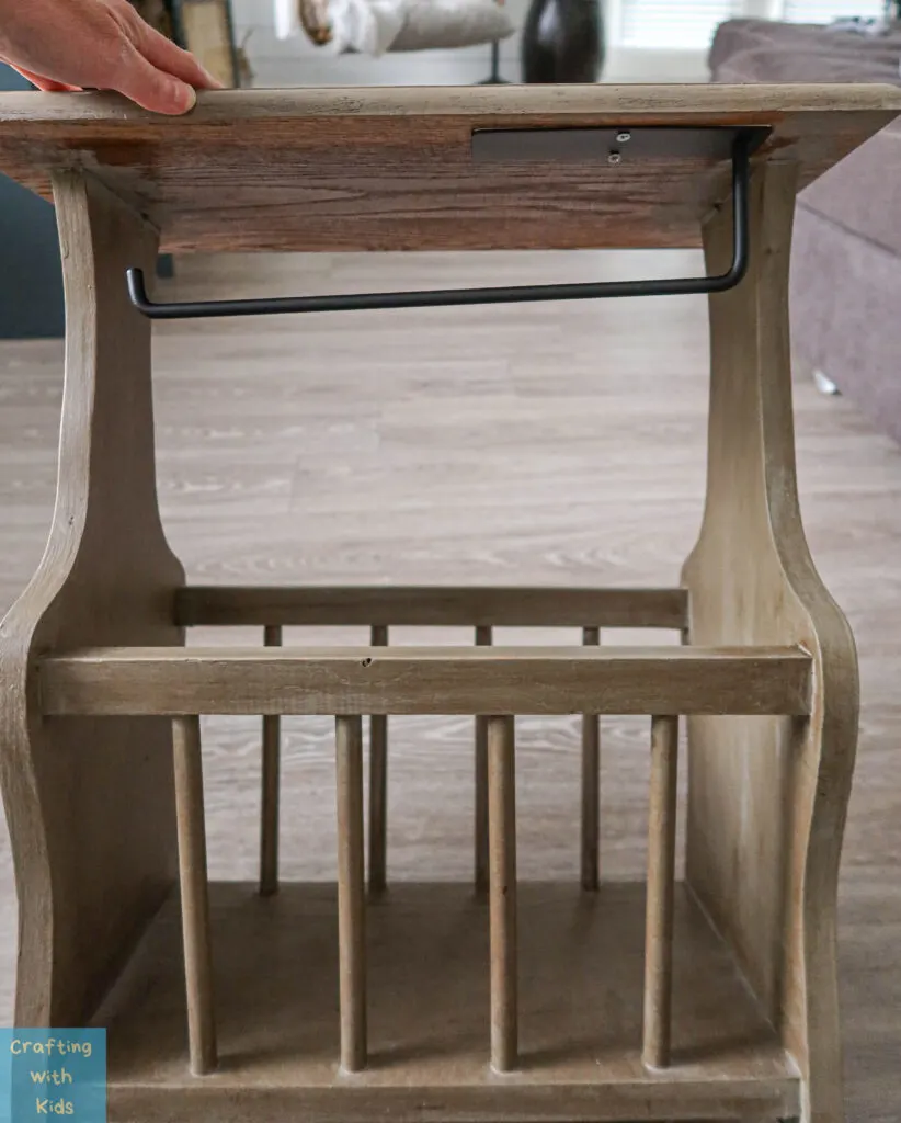 Kids Drawing Desk with a DIY Paper Roll Holder