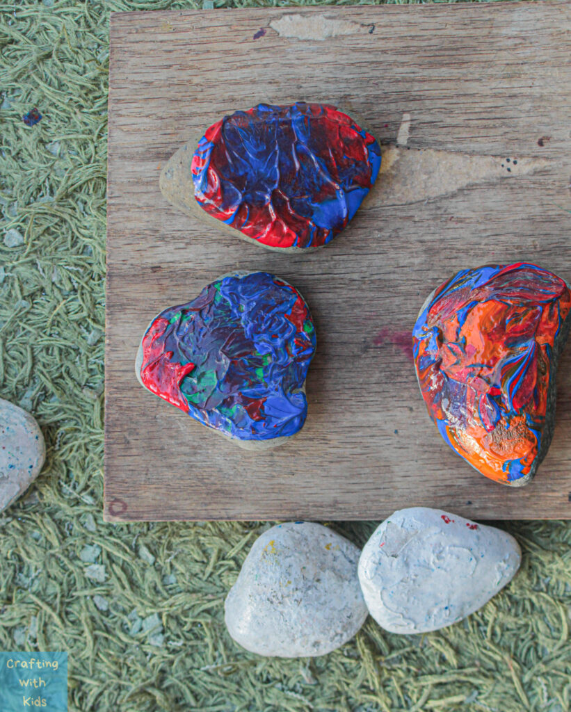 rock painting with dip paint technique