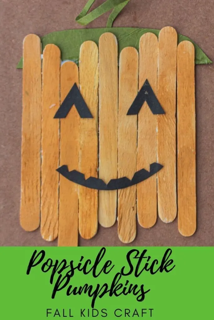 popsicle stick pumpkin craft 