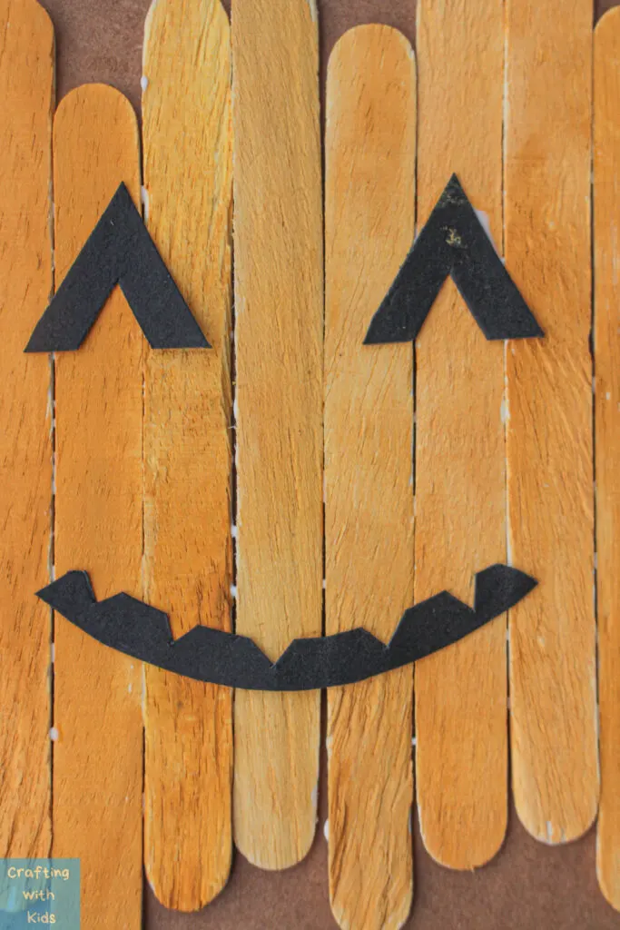 popsicle stick pumpkin craft