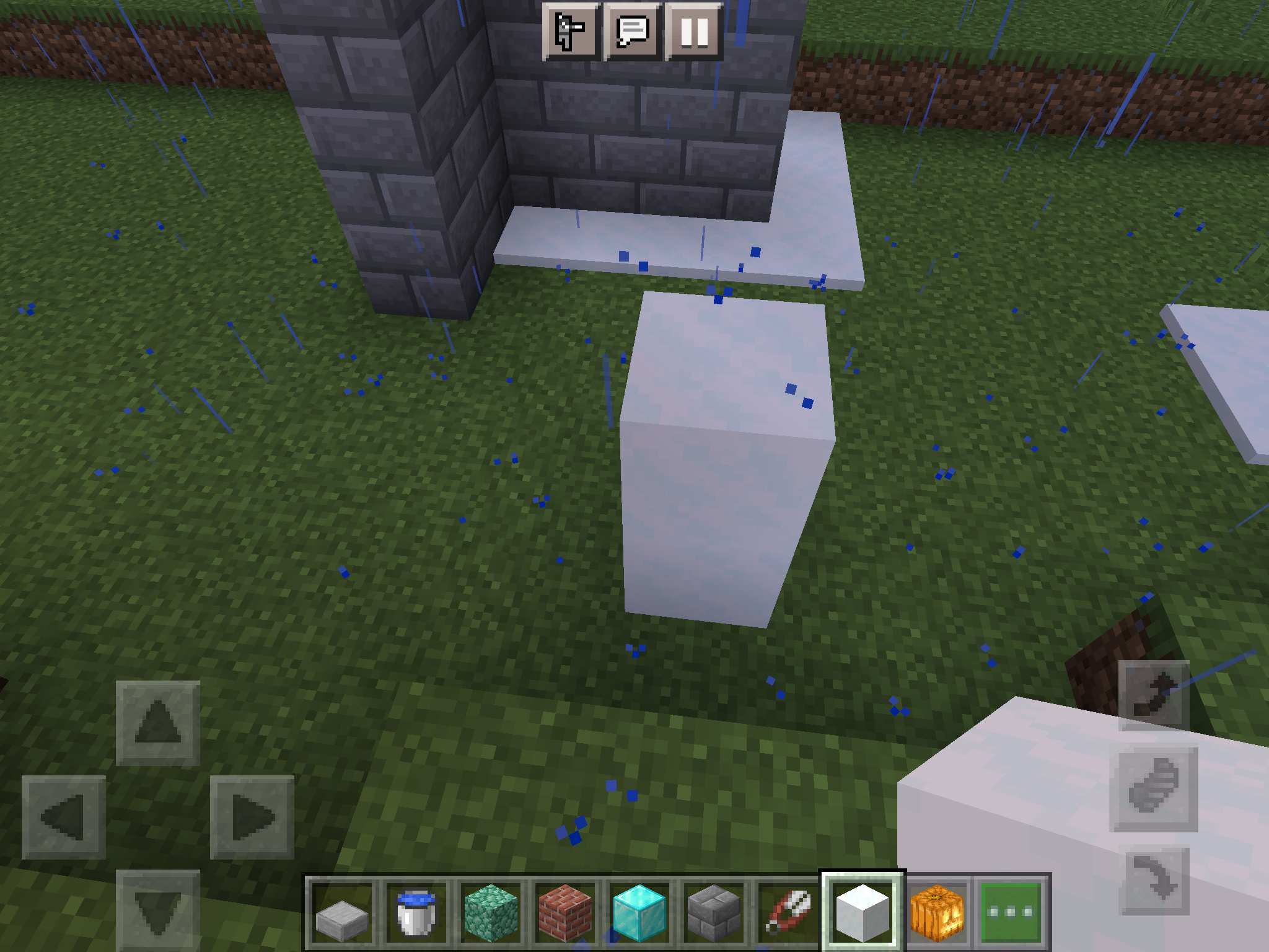 adding two snow blocks on top of each other in Minecraft