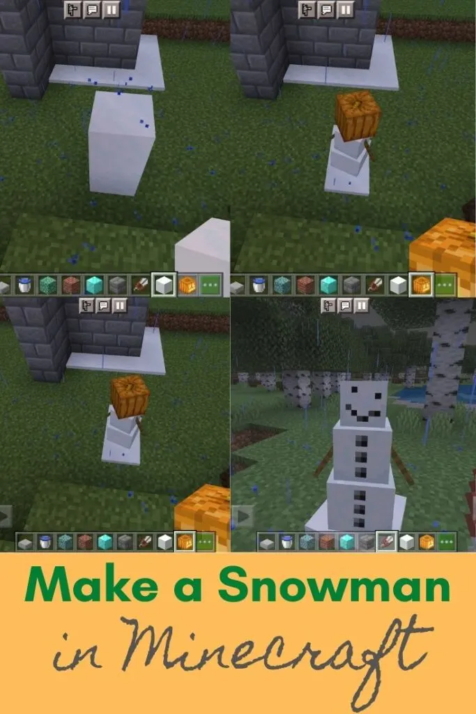 how to make a snowman in Minecraft