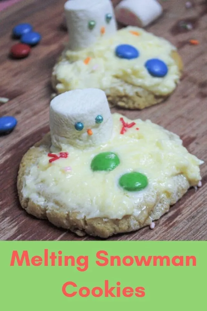melting snowman cookies for Christmas