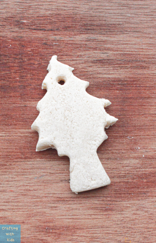Christmas tree salt dough ornament_