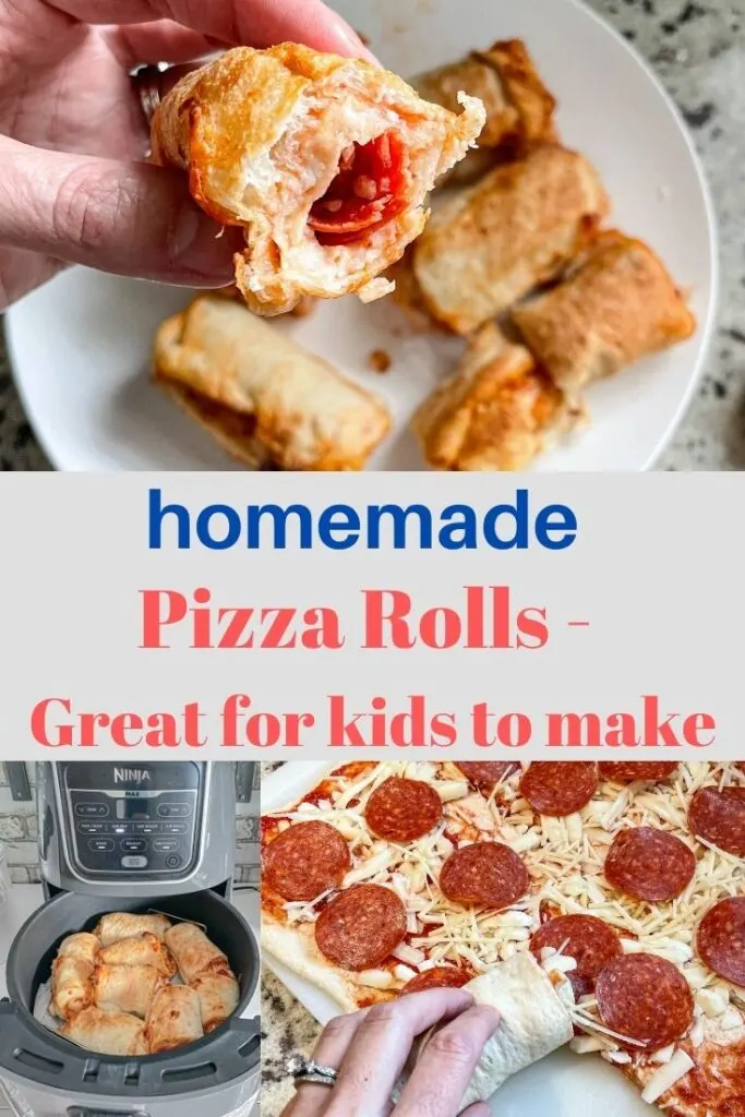 homemade pizza rolls in air fryer
