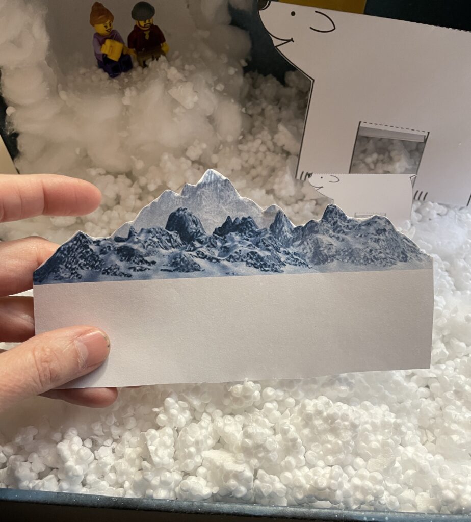printable mountain for diorama
