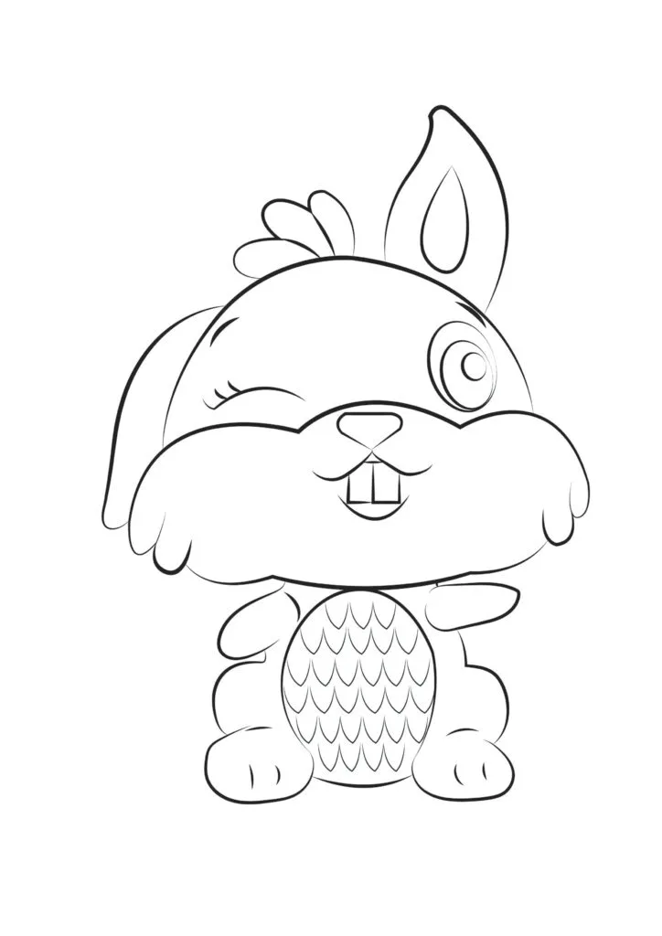 hatchimal bunny coloring page