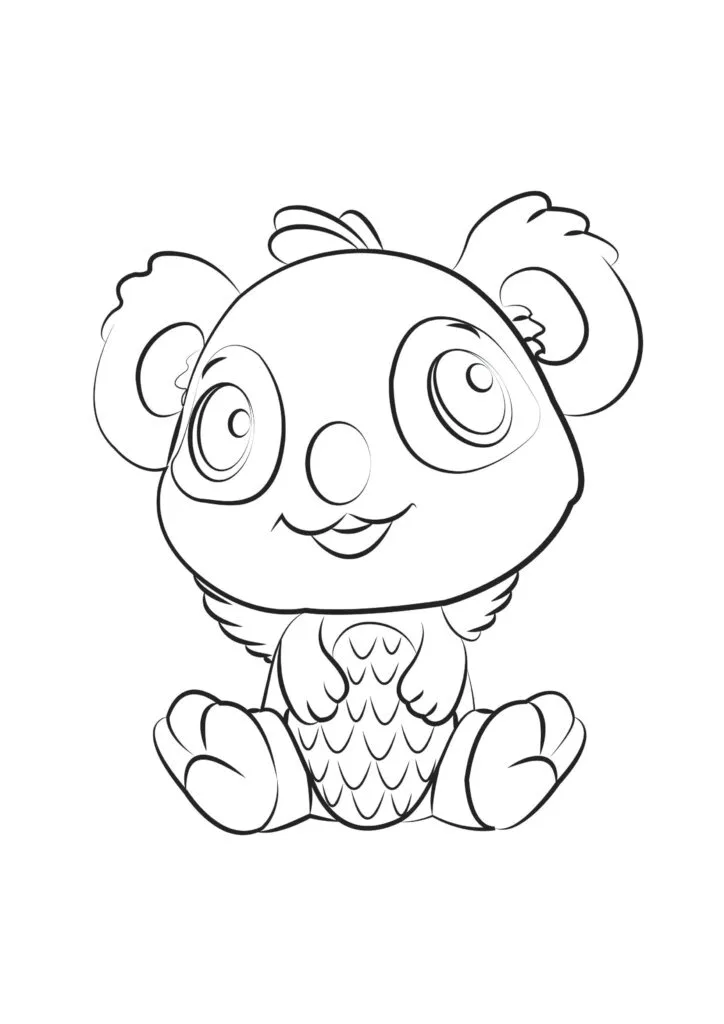 six free printable hatchimals coloring pages