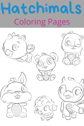 Six FREE Printable Hatchimals Coloring Pages
