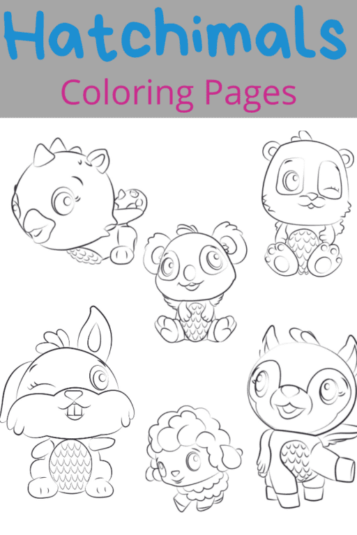 Six FREE Printable Hatchimals Coloring Pages
