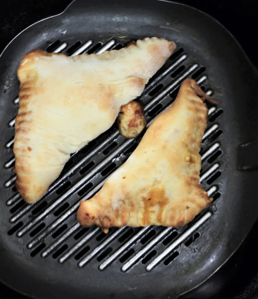 cooking homemade pizza pockets in air fryer