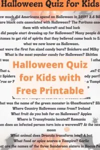 Halloween quiz for kids