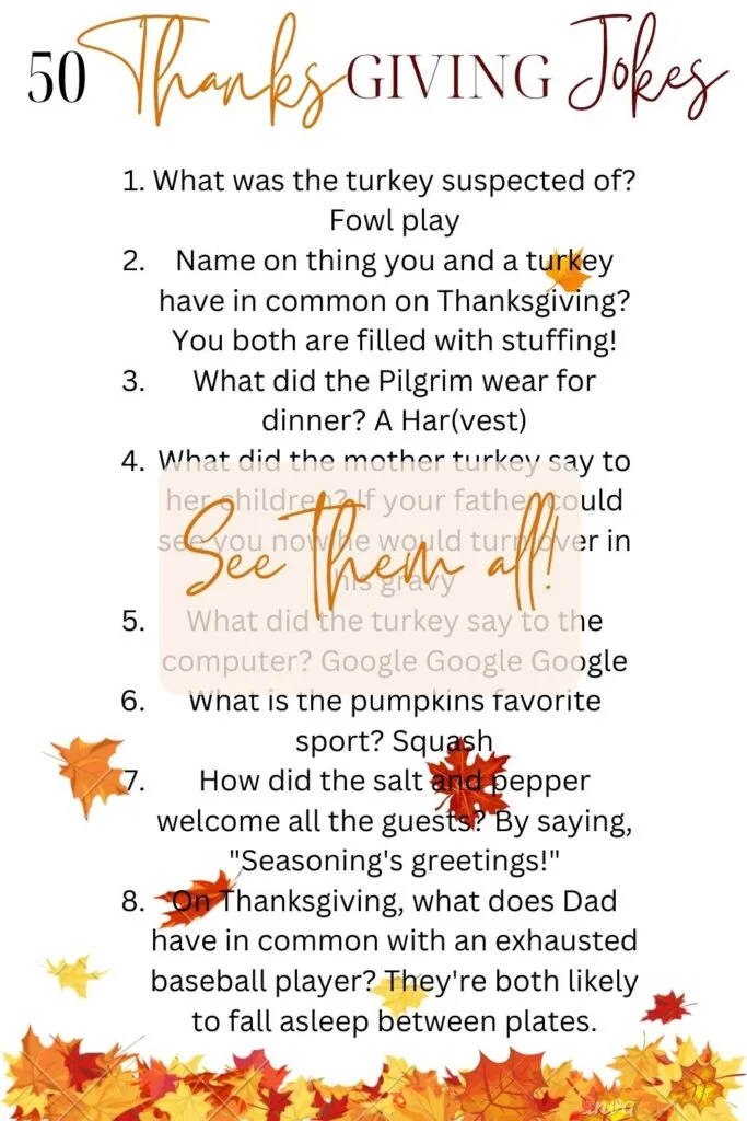 Kids Thanksgiving jokes