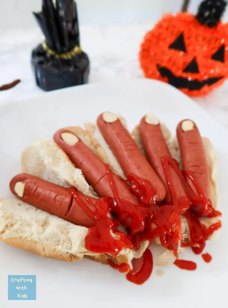 Halloween hotdog fingers