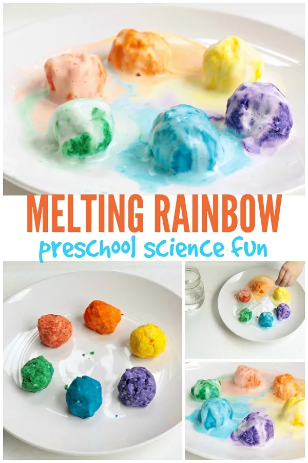 melting rainbow science experiment