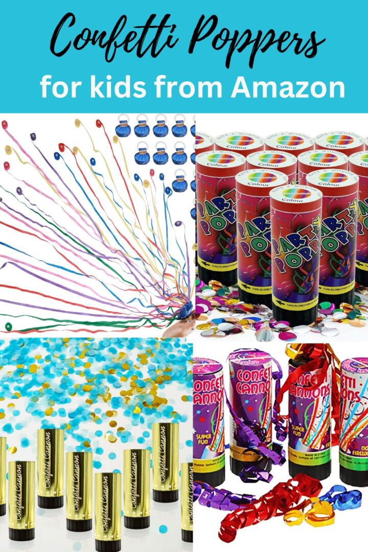Confetti Poppers from Amazon for New Years for Kids