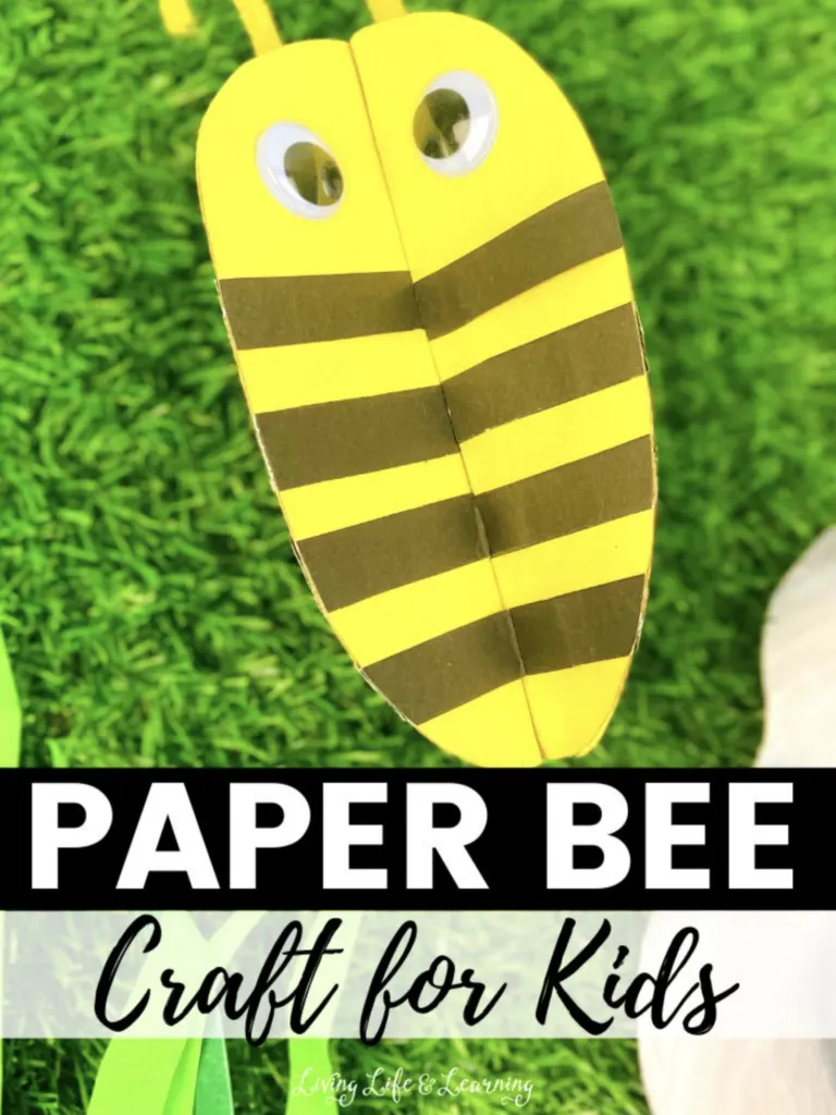3D paper bee craft for kids