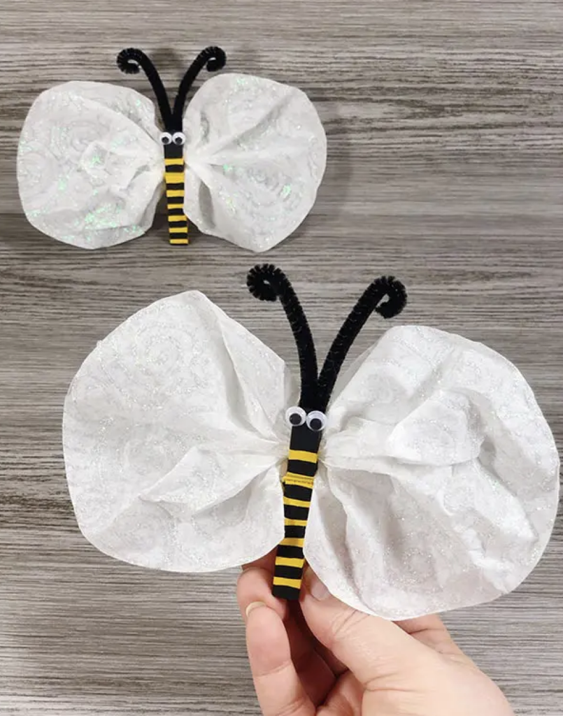 coffee filter bumble bee craft
