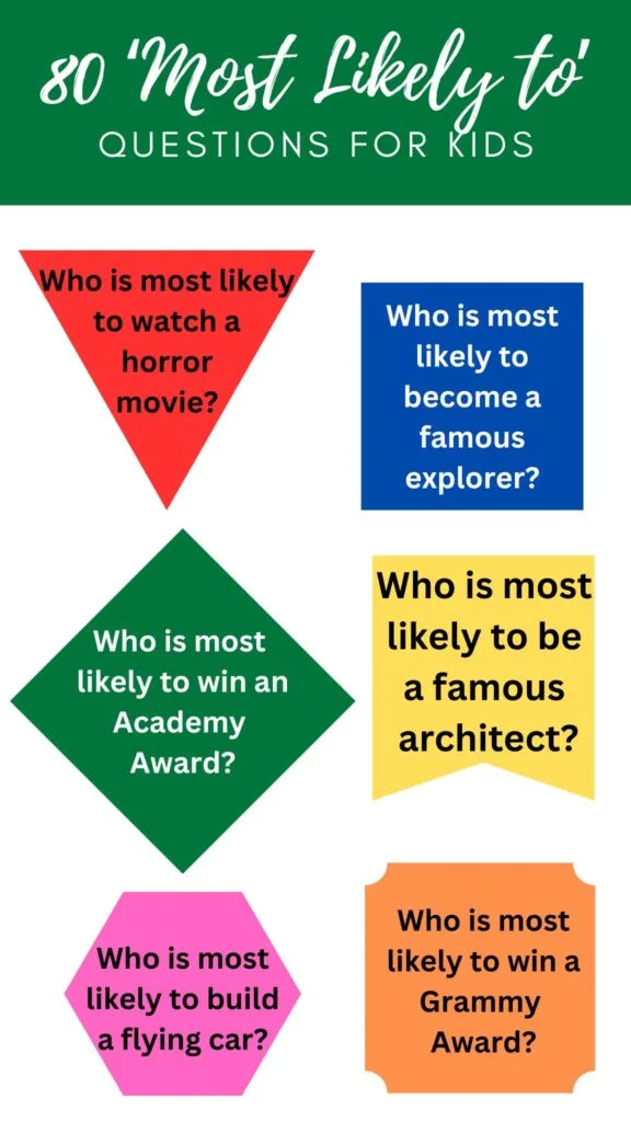 most likely to questions for kids