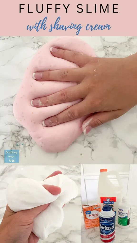 Fluffy slime with shaving cream