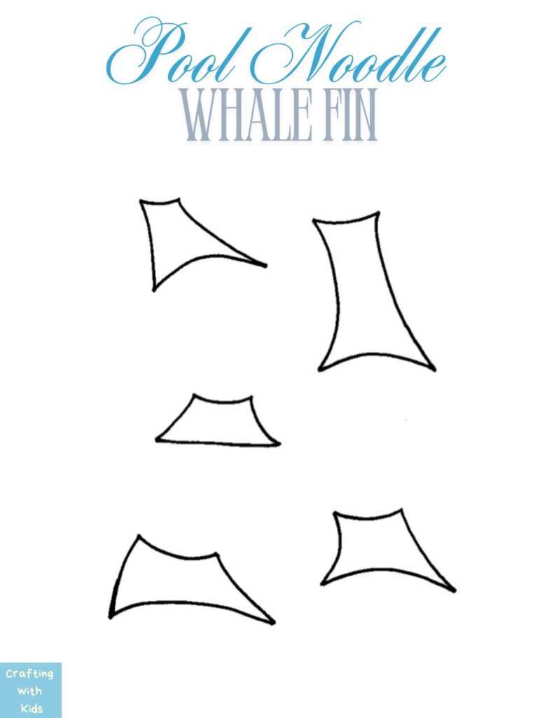 Pool Noodle whale fin free printable