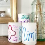 kids artwork candles