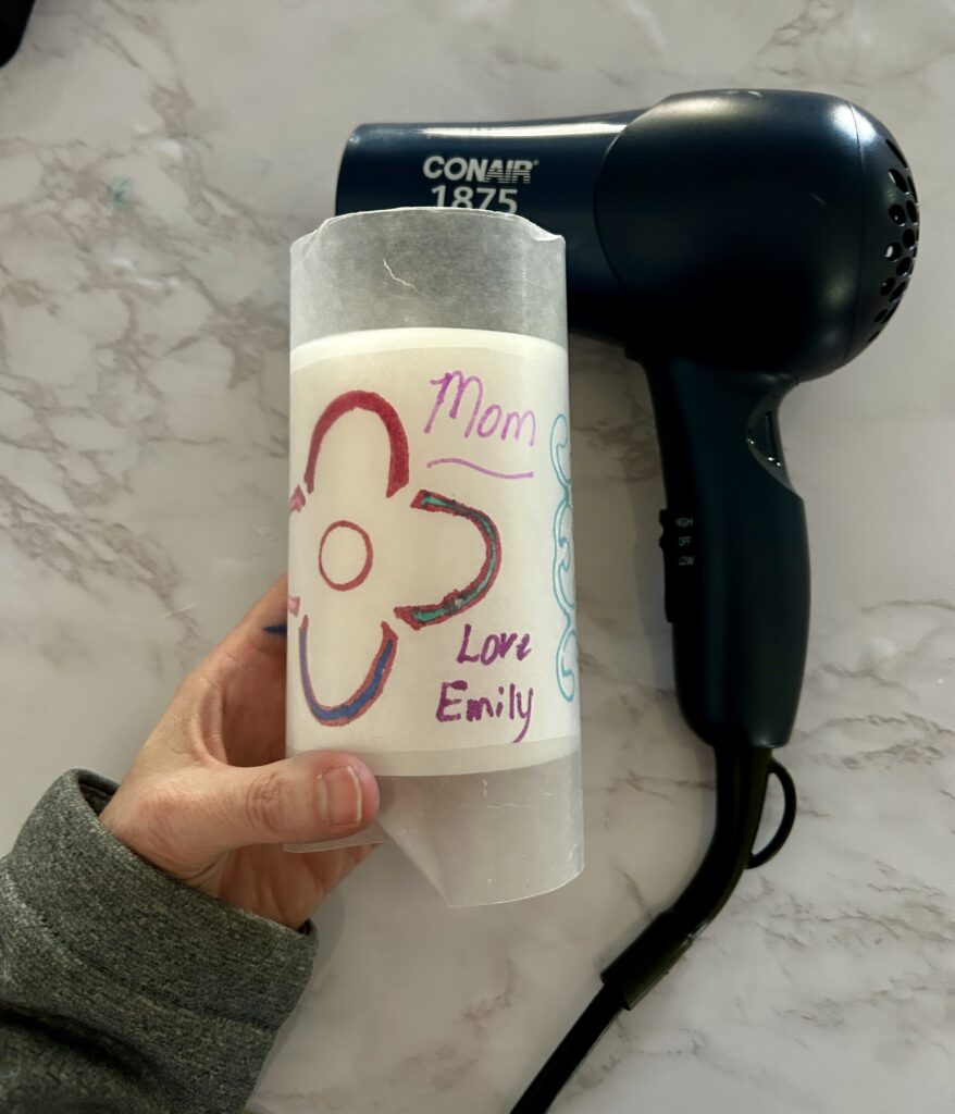 making artwork candles