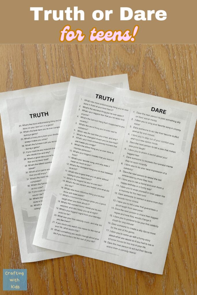 truth or dare for teens