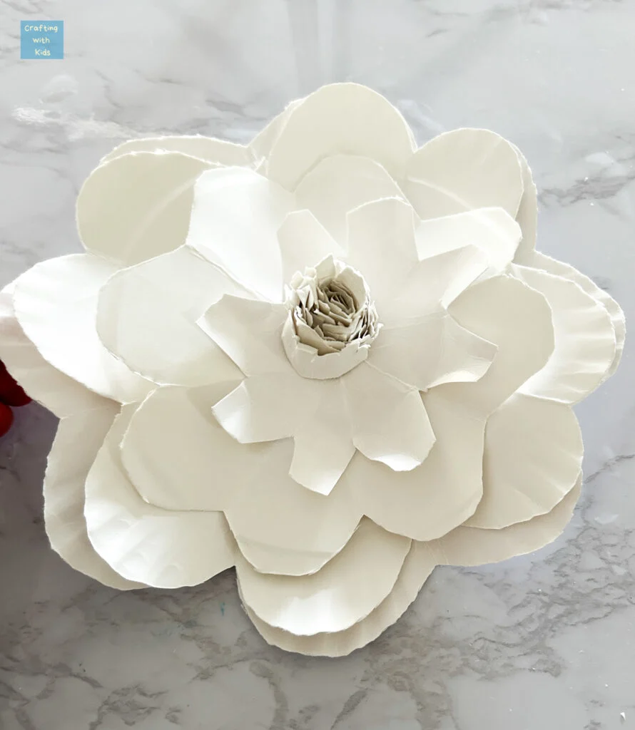 paper plate flowers
