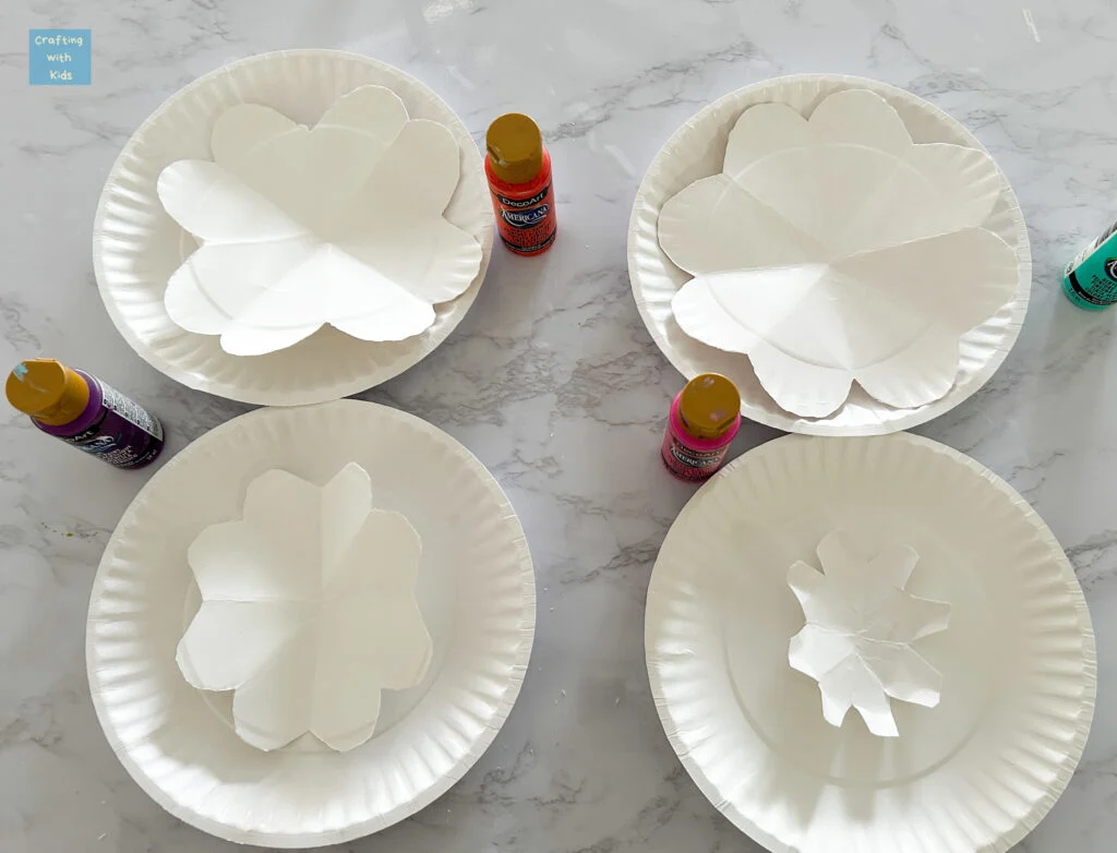 paper plate flowers