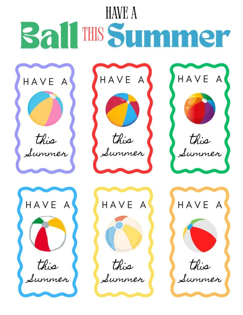 have a ball this summer printable